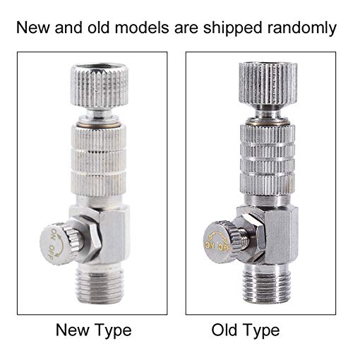 Airbrush Fitting Quick Release Disconnect Coupler Connection Fitting Adapter with Airbrush Airflow Adjustment Control Valve 1/8 inch