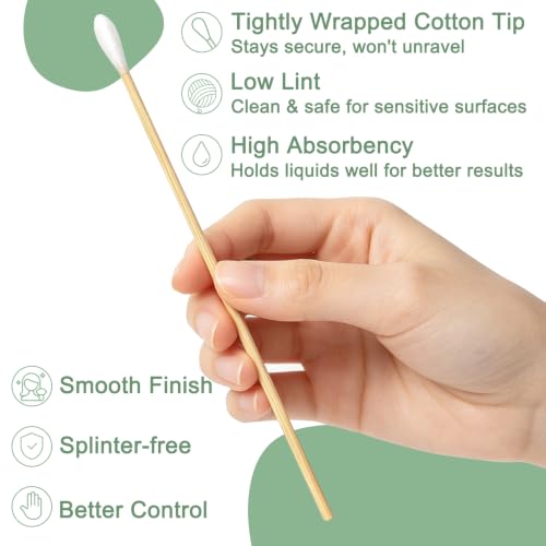 Eyxformula Extra Long Cotton Swabs 1000 Count, 6 Inch Sturdy Bamboo Sticks - color: 1000 Pcs