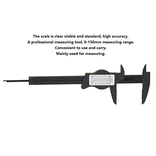 0-150Mm Plastic Dial Vernier, Caliper Measuring Tool Plastic Dial Caliper Caliper Ruler Roofessional Measure Tool (Yellow (Imperial))