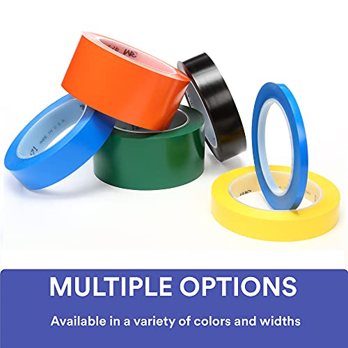 3M Vinyl Tape 471, 3/8 in x 36 yd, Black, 1 Roll, Black Floor Tape - size: 3/8 in x 36 yd, style: 1 Roll
