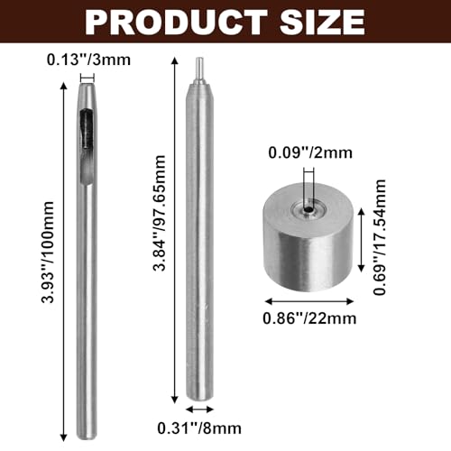 Litoexpe 3.5mm Eyelet Hole Punch Die Tool Set, Grommet Setter Hollow Punch - color: Hole Punch Die Tool, size: 3.5 MM