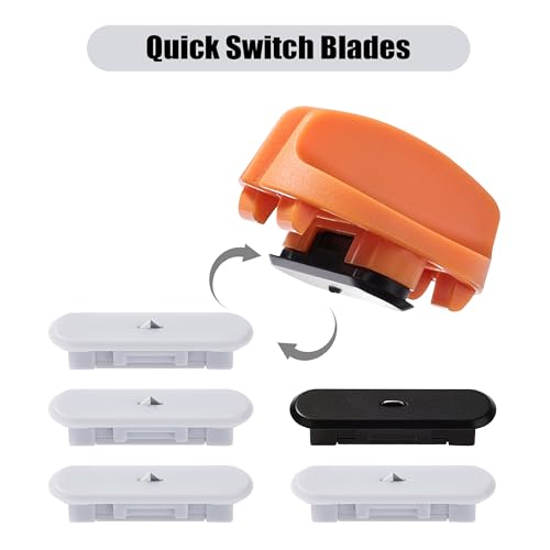 6-Pack Trimmer Replacement Blades for Fiskars Paper Trimmer, Replacement Blade for All Series of Fiskars/Portable&Precision Trimmer,Arts and Crafts,4 Cutting&2 Scoring Blades,a Slider,Orange - style: Orange (6 Blades)