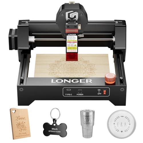 LONGER Ray5 Laser Engraver, 3500mW Portable Engraving Machine,130×140mm