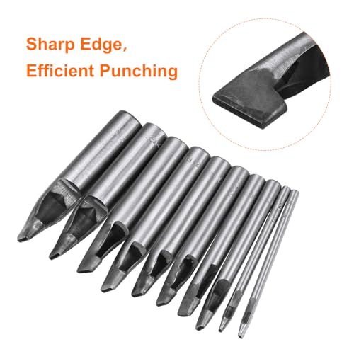 HARFINGTON Leather Oval Hole Punch 25x3mm Belt Hole Puncher Oblong Hollow Punching Cutting Tool for Leather Crafting, Watch Band, Strap, Cloth, Gaskets - size: 25mm x 3mm