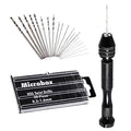 Pin Vise Hand Drill With 20 PCS Micro Twist Drill Bits Set 0.3mm-1.6mm Manual Drill Bits Hand Drill Set For Jewelry Making Walnut Resin and More Hobby Drill