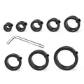 8PCS Drill Stop Bit Collar Set(3mm, 4mm, 5mm, 6mm, 8mm, 10mm, 12mm,16mm) Carbon Steel Drill Bit Hole Adjustable Depth Split Positioner Ring, Tighten by Stops Set-Screw - size: 3/4/5/6/8/10/12/16mm