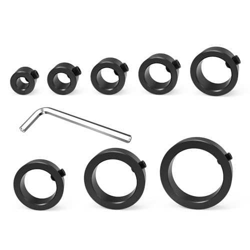 8PCS Drill Stop Bit Collar Set(3mm, 4mm, 5mm, 6mm, 8mm, 10mm, 12mm,16mm) Carbon Steel Drill Bit Hole Adjustable Depth Split Positioner Ring, Tighten by Stops Set-Screw - size: 3/4/5/6/8/10/12/16mm