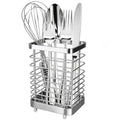 Utensil Holder, Stainless Steel Utensil Drying Rack for Kitchen Counter - color: Large, Silver