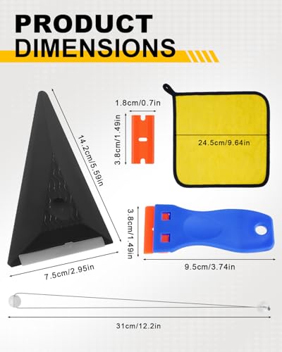 30 Emblem Removal Tool Kit with PVC Cord, Spatula, Blade, Scraper - color: 30PCs Car Surface Logo Emblem Remover Kit