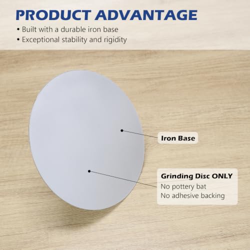 SCOTTCHEN Diamond Grinding Disc, 8” (200mm),No Center Hole,Flat Lap Disk Polishing Discs -60 Grit,Sanding Grinding Disc for Gemstone, Tile, Porcelain, Glass & Metal Polishing - style: 60grit