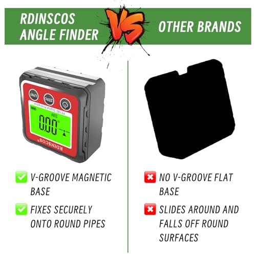 RDINSCOS Digital Angle Gauge with Strong Magnetic Base - color: Black_red