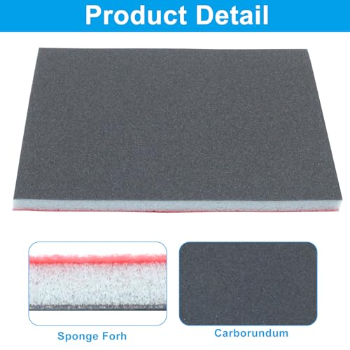 1000 Grit Sanding Sponge, 4" x 3", 20Pcs - style: 1000 Grit