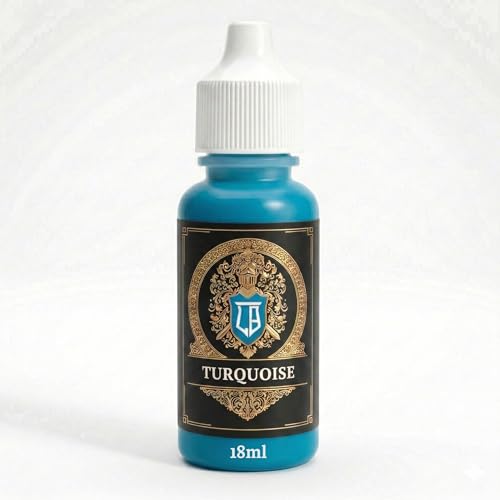 Ludus Bellum Miniature Paint Turquoise Color 18ml Precision Dropper Bottle - color: Turquoise
