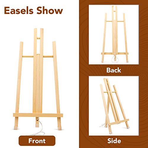 16 Pack 15 Inch Wood Easels, Easel Stand for Painting Canvases and Crafts - style: 15"-16p