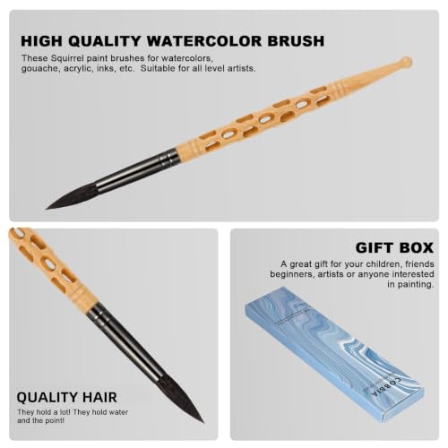 Round Watercolor Brush Size 10 - Large Synthetic Squirrel Hair Brush - size: Size 10