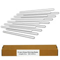 15 Pack Thick Glass Stir Sticks, 8mm x 6 Inch, Pigment Mixing Rods - size: 6 inch 8 mm