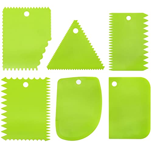 Lovelysp 6 pieces plastic clay scraper set, soft clay carving knife