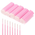 500 Pcs Spoolies Micro Brushes for Lash Mini Brush Disposable Applicators, Pink lash brushes - color: Pink