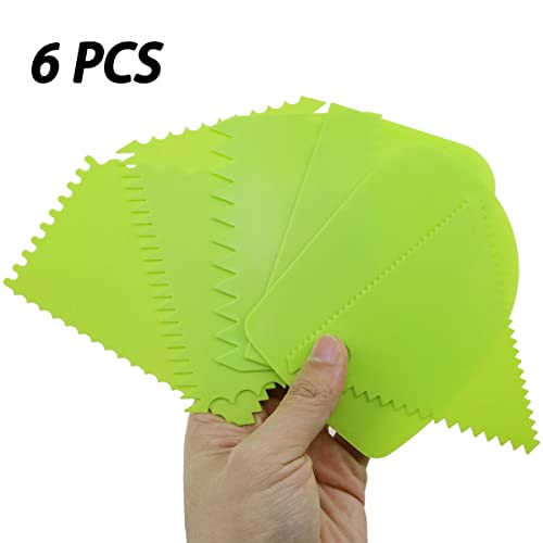 Lovelysp 6 pieces plastic clay scraper set, soft clay carving knife
