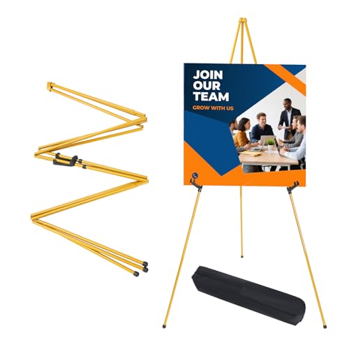 MXG 7-66" Adjustable Yellow Easel Stand for Sign,Painting & display - color: Yellow
