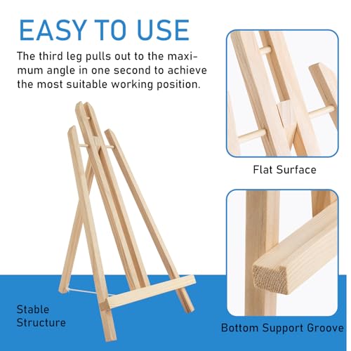 Falling in Art 16 Inch Tabletop Display Wood Easel Stand,12 Pack - style: 16"- 12p