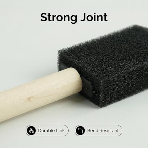 Foam Brush 25pcs with High Density Foam (1/2", 1", 2", 3") - size: 1/2"-3" assorted 25pcs