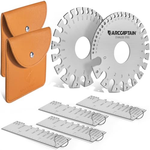 ARCCAPTAIN Metal Gauge Thickness Tool, Metal Thickness Gauge, 2 Sets - color: 2 Sets