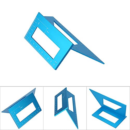 45° and 90° Aluminum Alloy Angle Ruler for Woodworking Precision Marking Gauge Tool with Dual-Angle Measurement Durable Blue Anodized Finish