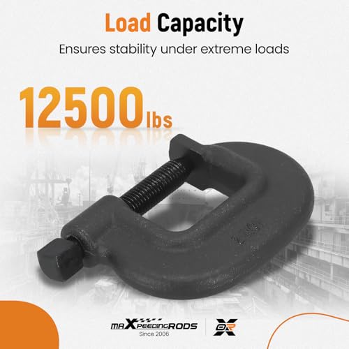 maXpeedingrods C-Clamp, 2-5/16" Opening Capacity, 1-7/8" Throat - style: 2-5/16"