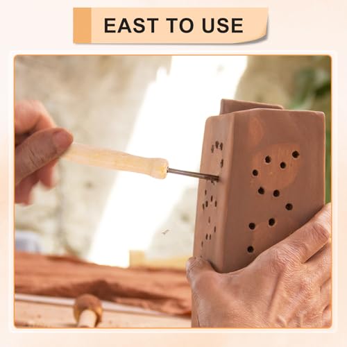 eZAKKA Clay Sculpting Tools for Pottery & Ceramics, 4+1 Pcs