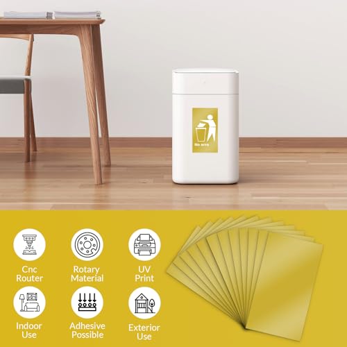 Laser Engraving Blank ABS Double Color Plastic Sheet(Gold) - color: Gold