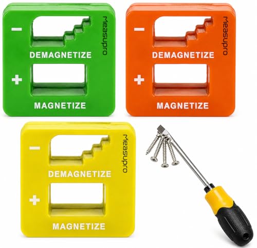 Magnetizer & Demagnetizer Tool, Green, Yellow & Orange, 3 Pack - color: Green, Orange, Yellow