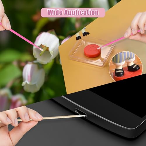 1000 Pcs Micro Applicator Brushes & Microblading Cotton Swabs - Precision Beauty Supplies for Eyelash Extensions, Permanent Makeup, Brow Lamination, Lash Serum Applications - color: Pink - 500 Micro + 500 Pointed - 1000 pcs