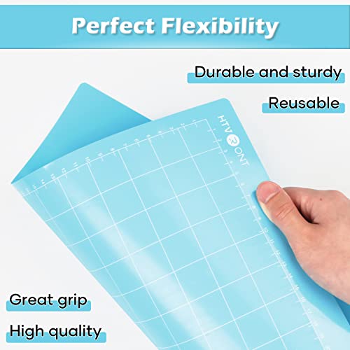 HTVRONT Light Grip Cutting Mat 12x12, 2 Pack, Quilting & Crafting - color: Blue, size: 12X12in