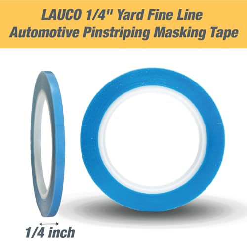 LAUCO 1/4" Fine Line Automotive Pinstriping Masking Tape - Pack of 2-36 Yard Roll 74631 - size: 1/4"