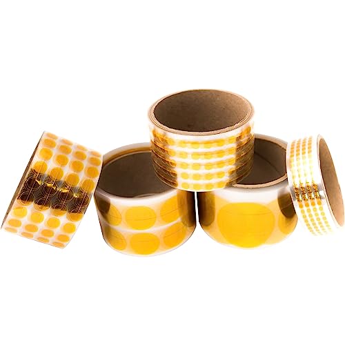 Bertech Polyimide Masking Discs, 1 Inch Diameter, Amber, Made from High Temperature Polyimide Film with Silicon Adhesive (500 Per Roll), RoHS Compliant - size: 1 Inch
