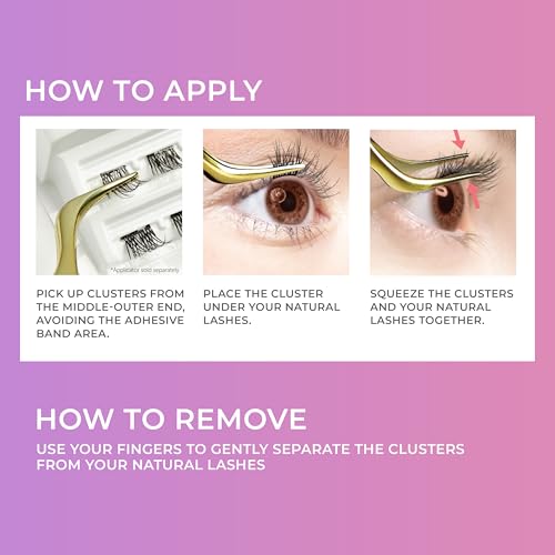 Kiss Impress Press-On Falsies No-Glue False Eyelash Clusters Precision Applicator, 1 Piece, Non-Stick, Ergonomic, Easy to Use