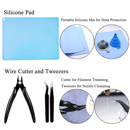 46PCS Resin 3D Printer Tool Kit with Silicone Mat, Gloves and Resin Funnels - style: Type 1