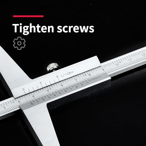 0-200mm Depth Vernier Caliper Micrometer Measuring Tool, 0.02mm Resolution,Carbonsteel Caliper Measuring Tool, DRINYOUNG (0-200/128in Depth Caliper) - size: 0-8" (Depth Vernier Caliper)