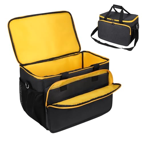 Carry Bag Compatible with DEWALT 20V MAX Circular Saw DCS391B/DCS565B/DCS574B/DCS570B/DCS573B Portable Storage Bag for Skil 5280-01 15 Amp 7-1/4 Inch Circular Saw,with Pockets(Case Only)