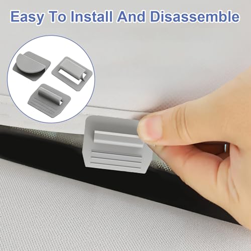 Model Y Sunshade Clips, Roof Sun Shade Insert Fasteners Gray - color: Grey & 16 Pcs