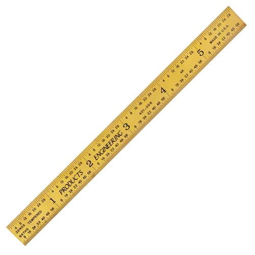 PEC Tools 6" TiN Coated Metal Ruler, Flexible, 4R Graduation, Long-Wearing - color: TiN Coating-Flexible, size: 6"