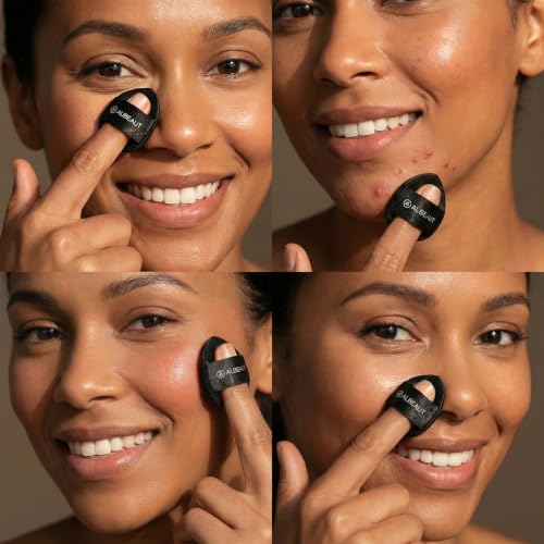 ALBEAUT Mini Cushion Puff, 4PCS Finger-Fit Teardrop Makeup Applicator