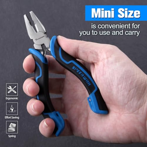 SPEEDWOX 5-Inch Mini Combination Pliers Lineman's Plier with Cutter - style: Combination Pliers