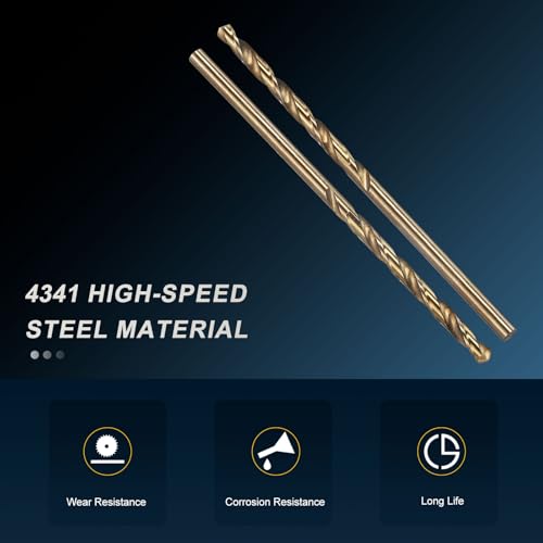 PATIKIL #36 Drill Bit Micro 4341 High-Speed Steel for Thin Metal 10 Pack - size: #36