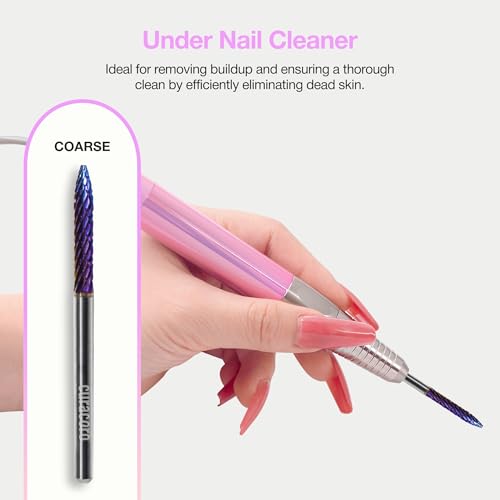 Curacoro Under Nail Cleaner 3/32'' Safety Carbide Bit (Coarse) - color: Galaxy - Under Nail Cleaner, size: Coarse