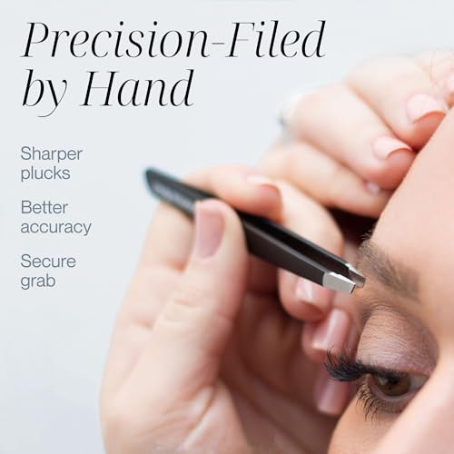 Tweezer Guru Eyebrow Tweezer Set for Women & Men - Professional Slant and Pointed Tweezers Set with Case - Precision Tweezers Kit for Facial Hair, Splinter and Ingrown Hair Removal (6 Pack)