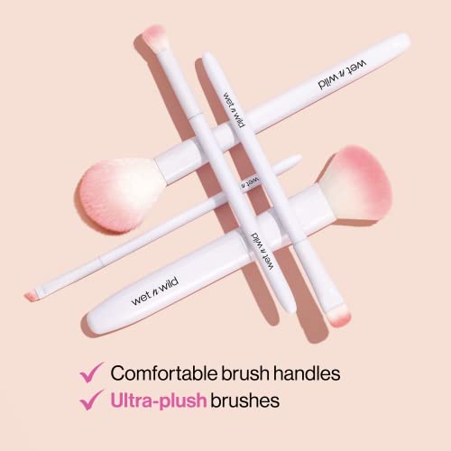 wet n wild Fan Brush, Blending Brush for Highlighter, Blush, & Peel Masks, Ergonomic Handle (Pack of 2) - color: Fan, size: 7.28 in (Pack of 2)