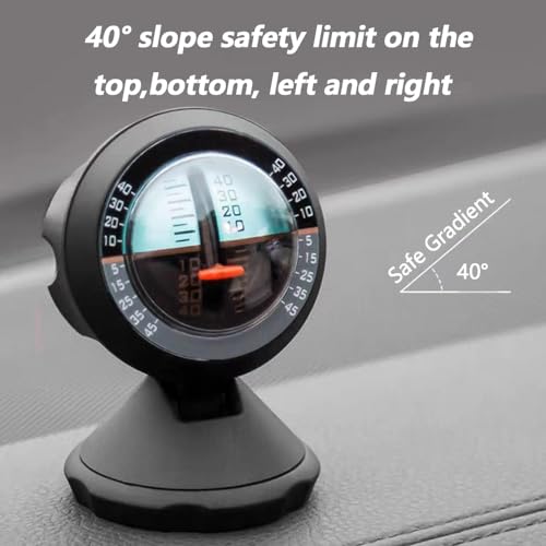 Timloon Car Inclinometer Level Tilt Gauge Indicator Gradient Balancer Tool for Off-Road Vehicle and self-Driving Travelling Supplies