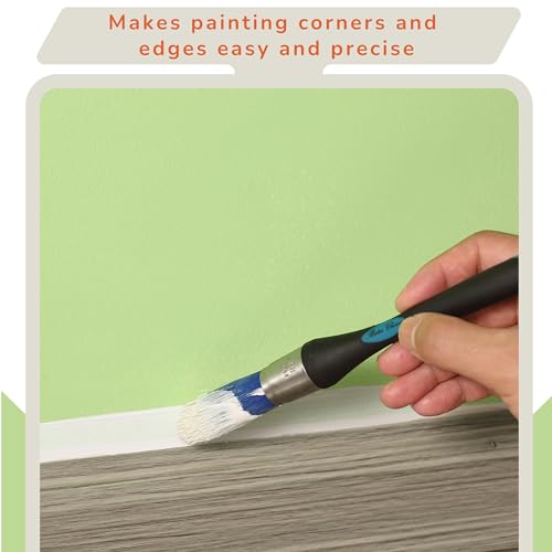 Bates- 0.75in Small Trim Paint Brush, Blue-Black - color: Blue-black, size: 0.75 inch, 1 Pack